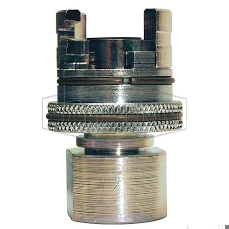 Dual-Lock P Series Thor Interchange Quick Disconnect Coupler With Knurled Flanged Sleeve, 3/4 In No